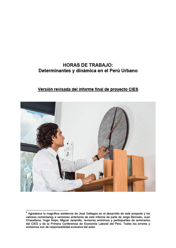 Horas de trabajo: determinantes y dinámica en el Perú urbano