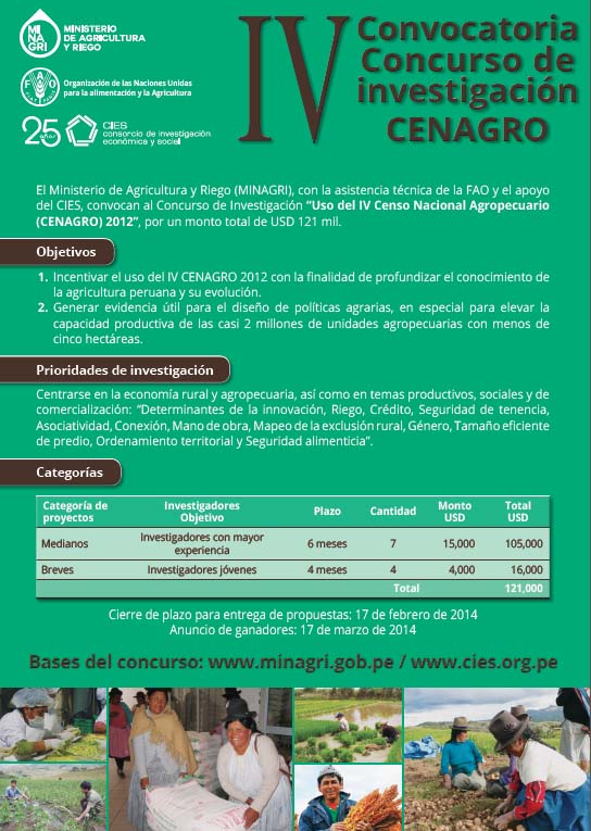 Resultados Concurso de Investigación IV CENAGRO