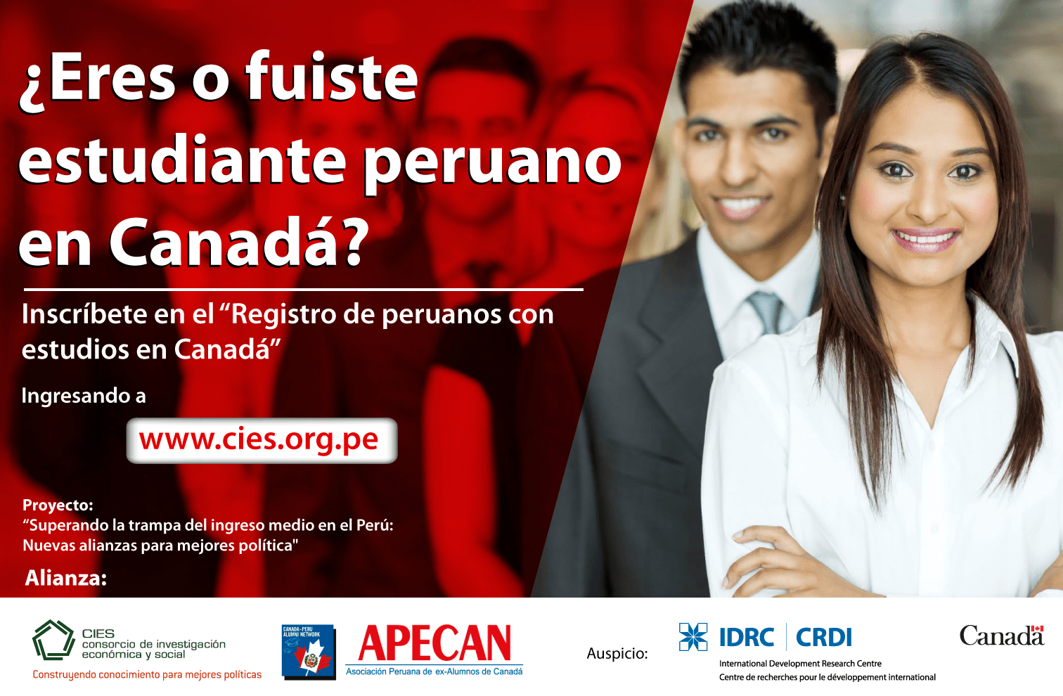 ¿Eres o fuiste estudiante peruano en Canadá? REGISTRATE!