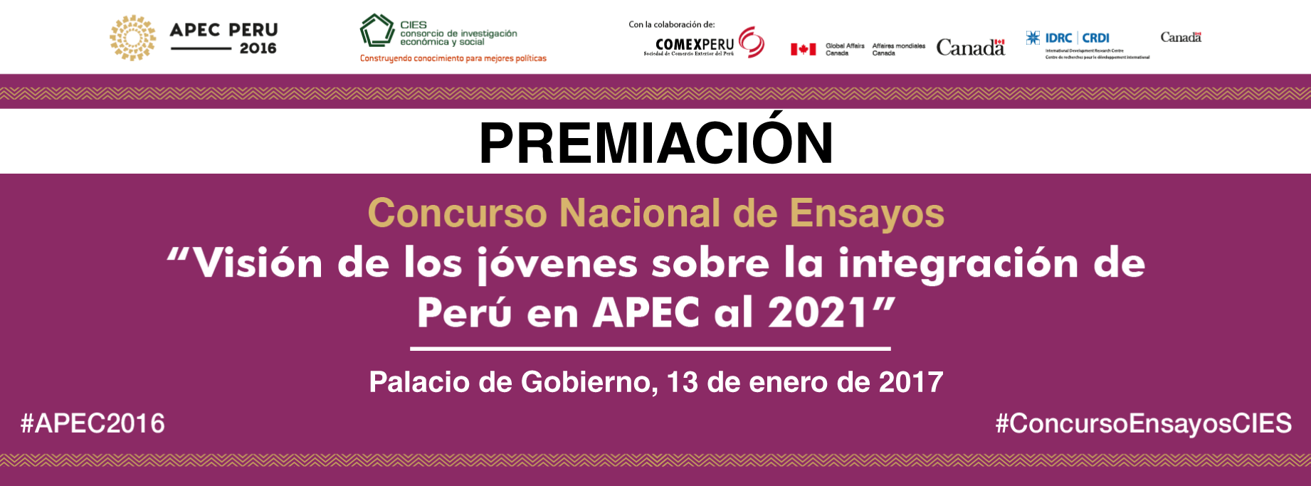 Vicepresidenta premiará a ganadores de Concurso de Ensayos Perú – APEC