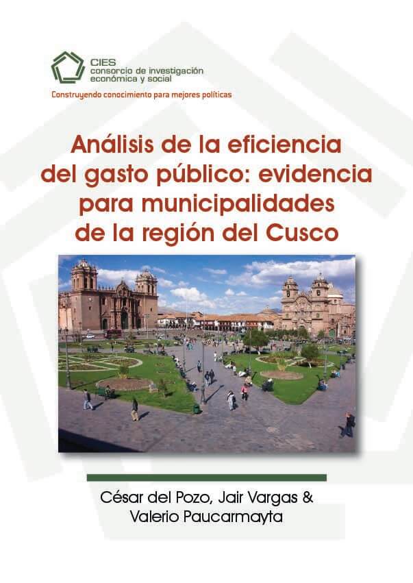 Análisis de la eficiencia del gasto público: evidencia para municipalidades de la región del Cusco