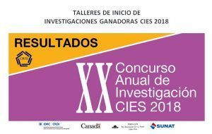 Talleres de inicio de investigaciones ganadoras CIES 2018