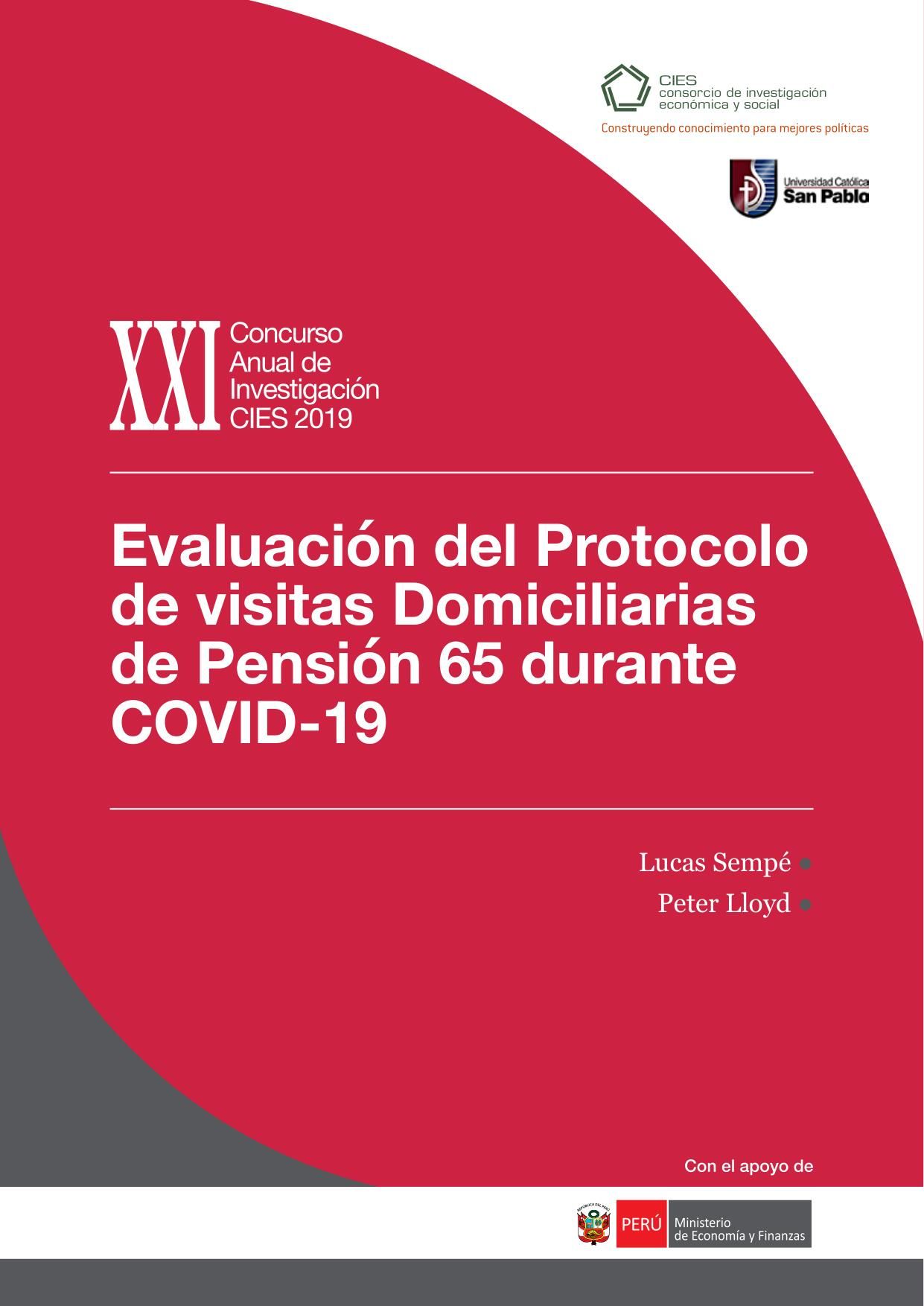 Evaluación del protocolo de visitas domiciliarias de Pensión 65 durante COVID-19