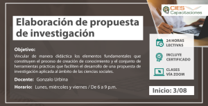 Curso virtual Elaboración de propuestas de investigación