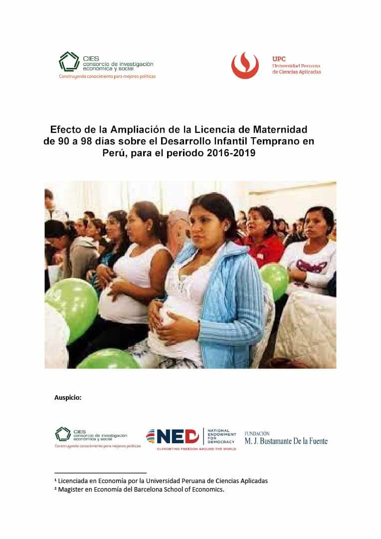 Efecto de la Ampliación de la Licencia de Maternidad de 90 a 98 días sobre el Desarrollo Infantil Temprano en Perú, para el periodo 2016