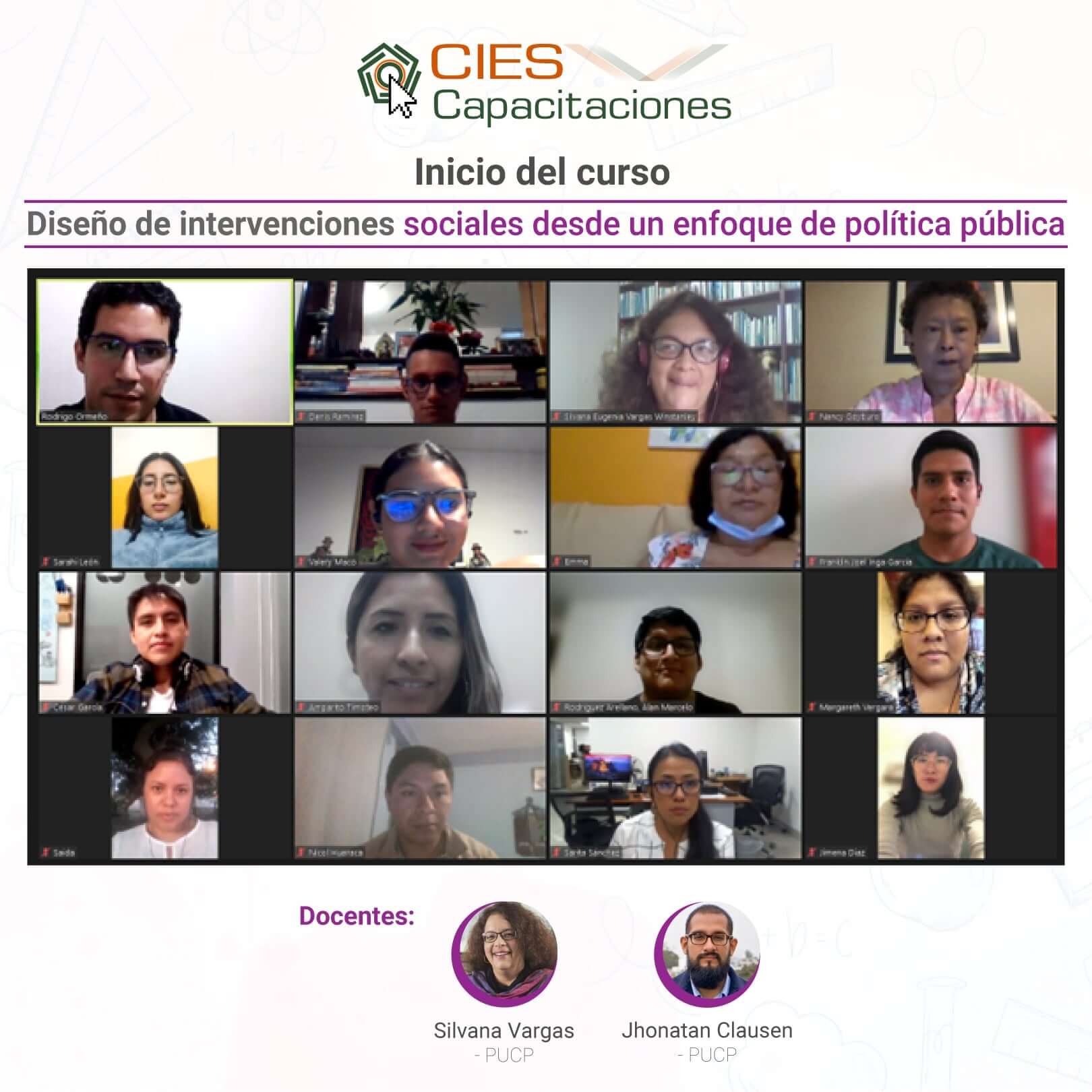 Inicia curso de Diseño de intervenciones sociales del CIES