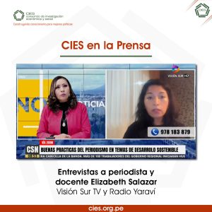 Entrevistas a periodista Elizabeth Salazar en Arequipa – CIES en la Prensa