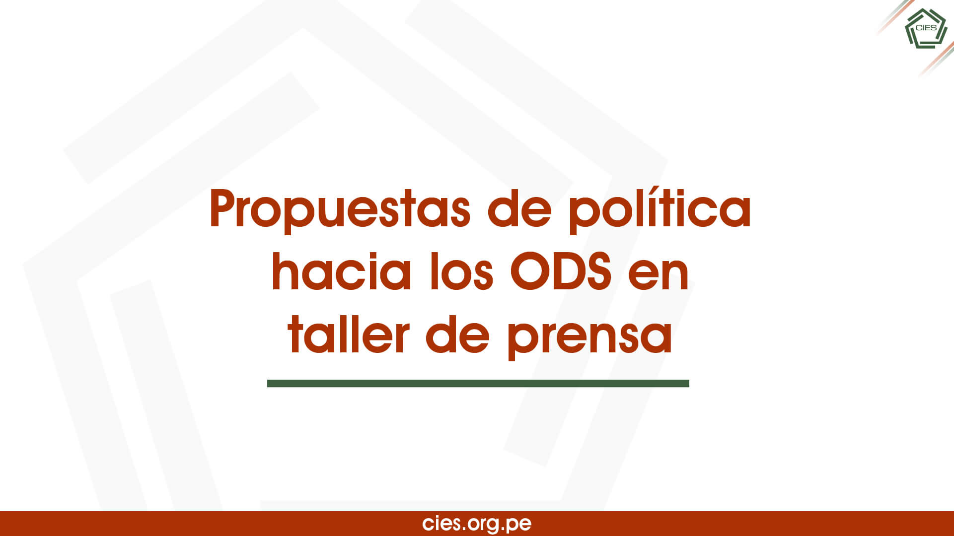 Propuestas de política hacia los ODS en taller de prensa