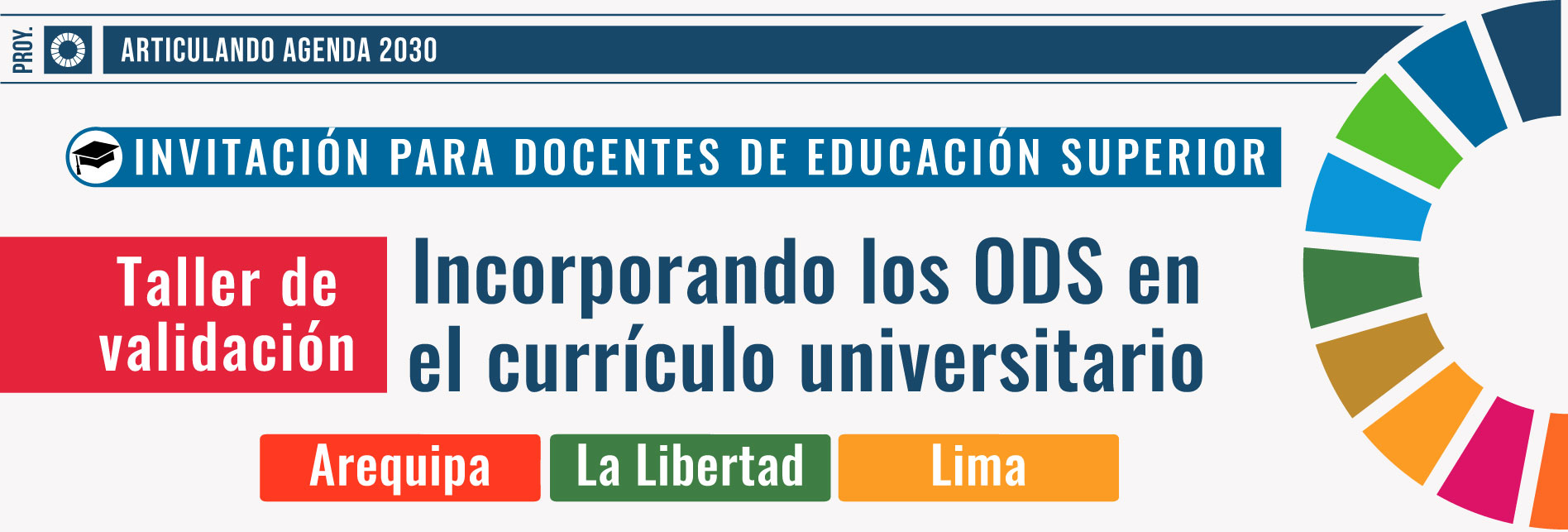 Taller de Validación ODS en currículum universitario: Arequipa, La Libertad y Lima