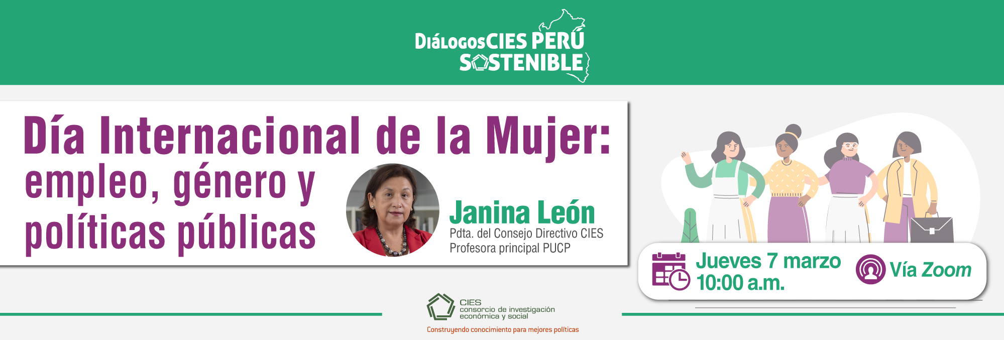 XX Diálogo CIES Perú Sostenible “Día Internacional de la Mujer: empleo, género y políticas públicas”