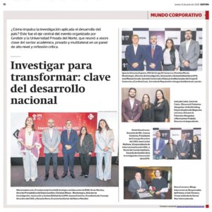 Evento UPN–Diario Gestión: “¿Qué falta en el Perú para que la investigación logre impactar en el desarrollo del país?”