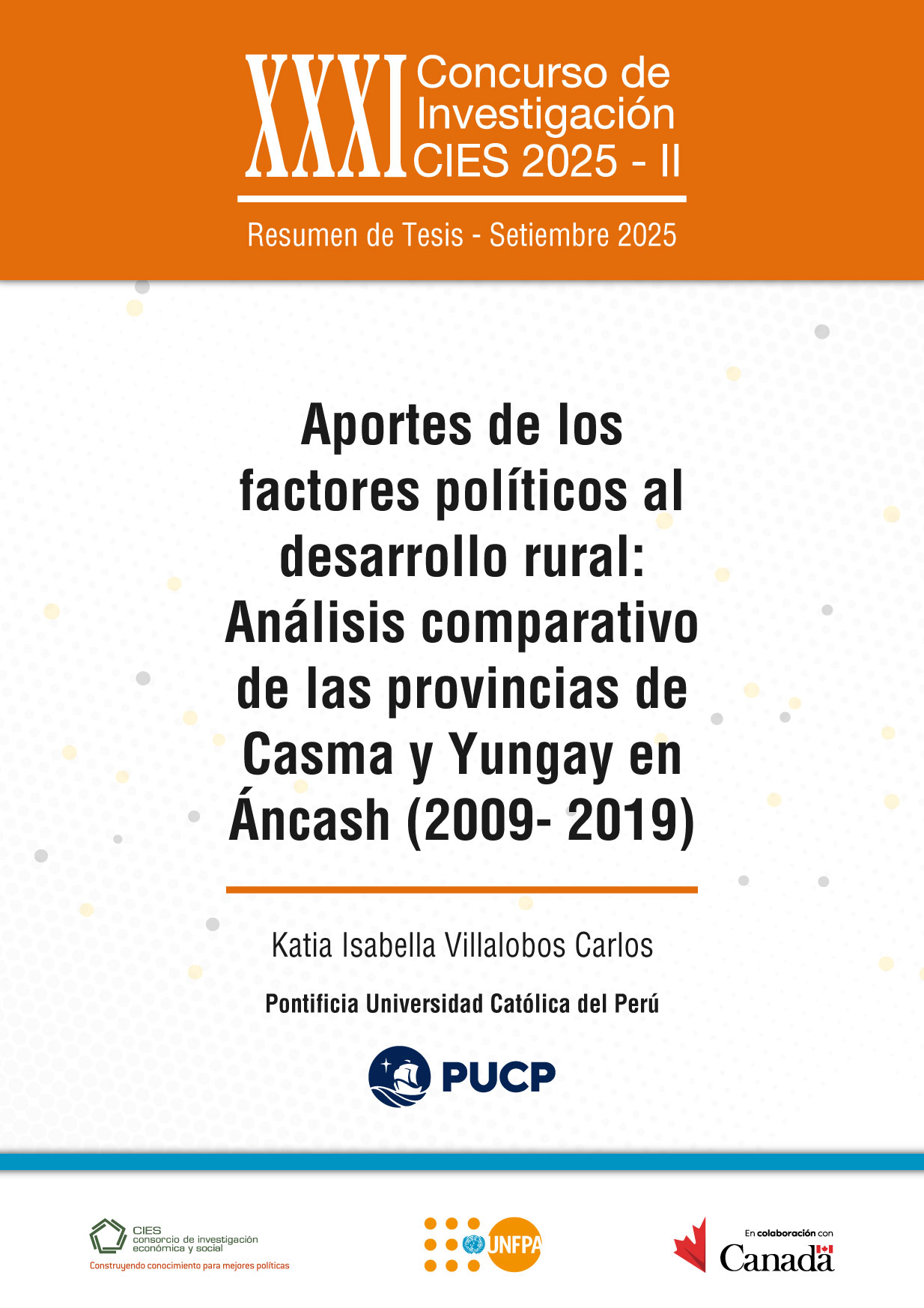 Aportes de los factores políticos al desarrollo rural: Análisis comparativo de las provincias de Casma y Yungay en Áncash (2009- 2019)